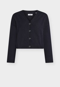 KNIT CARDIGAN, LONGSLEEVE, V-NECK - Neuletakki - dark blue melange