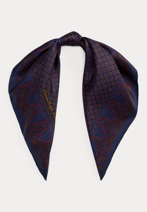 Lauren Ralph Lauren FOULARD-PRINT SILK SQUARE SCARF - Halsdoek - navy