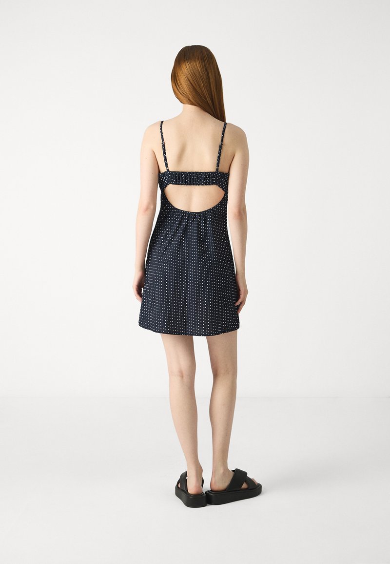 Hollister Co. BARE MINI DRESS - Day dress - golf/dark blue - Zalando.co.uk