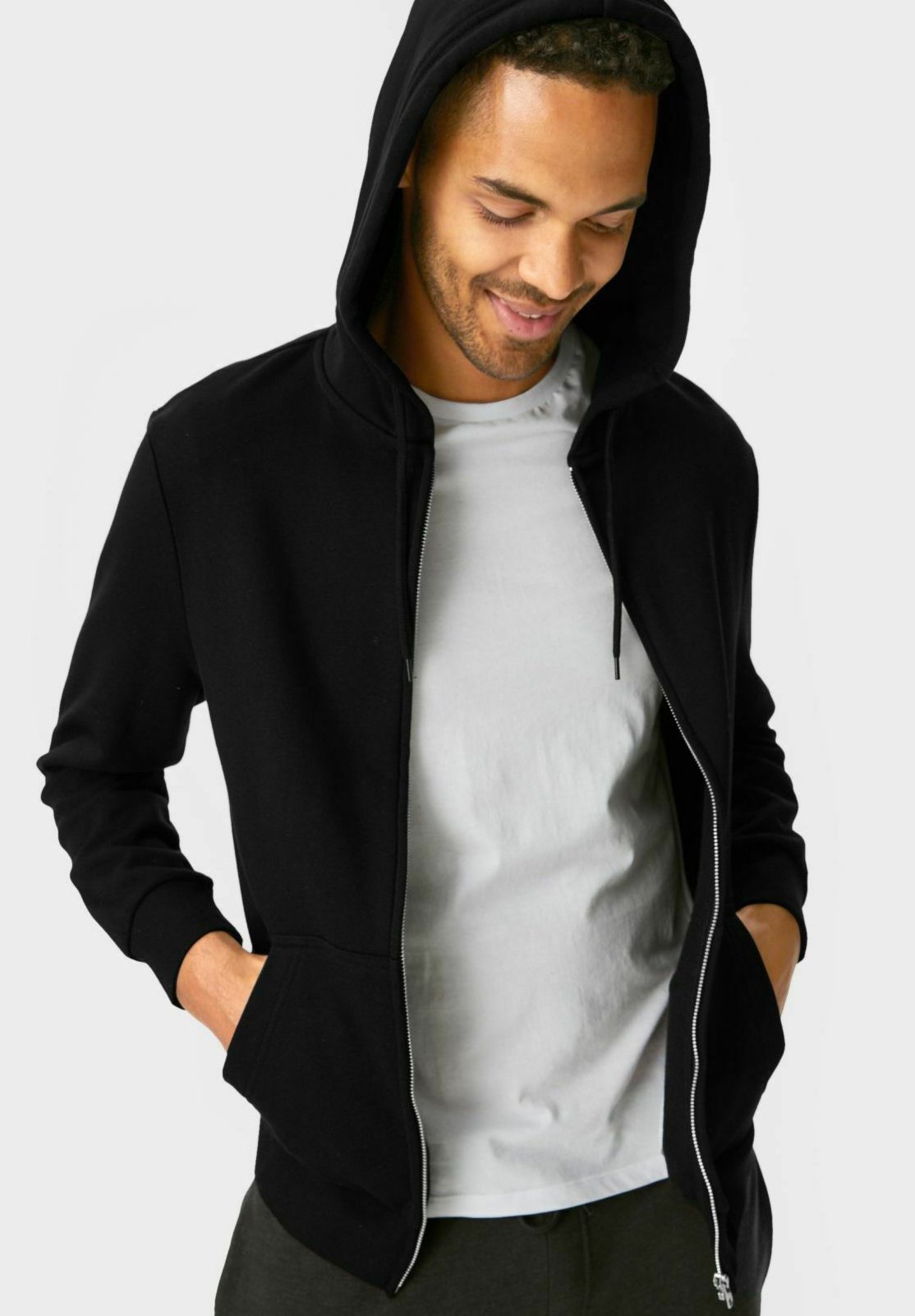 Sudadera Con Capucha Rojo Jaspeado | Sudaderas C\u0026A Hombre - Fotoluna