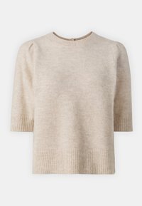 SLFLULU SS OPEN BACK O-NECK NOOS - T-Shirt basic - birch