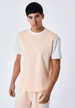 Project X Paris COLORBLOCK - T-Shirt print - pêche