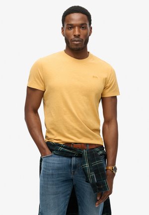 Superdry & Co MICRO EMBROIDERED  - T-Shirt basic - ochre marl