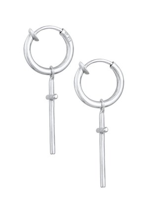 HOOPS CROSS - Ohrringe - silberfarben