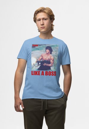 Henry Tiger, T-shirt print - sky blue