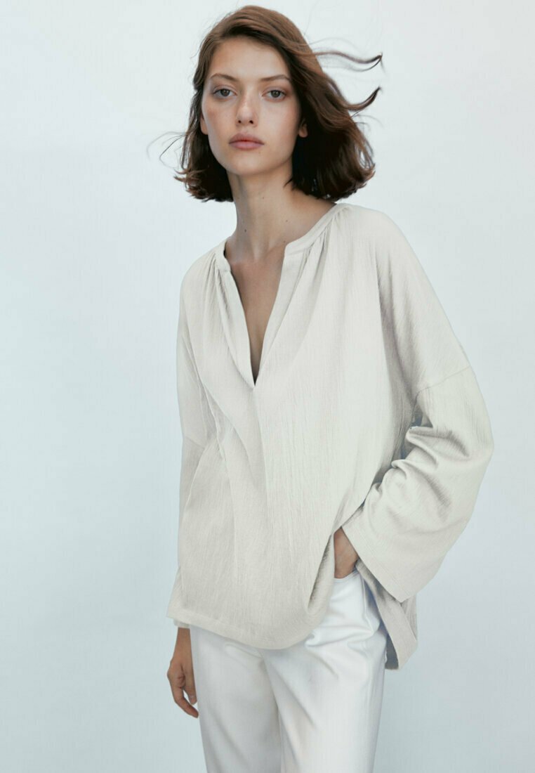 hU98s Camicie e bluse Massimo Dutti Camicetta - white/bianco hU98s Camicie e bluse Massimo Dutti Camicetta - white/bianco