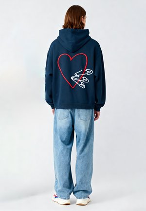 PINS EMBROIDERY HEAVYWEIGHT - Hoodie - dark blue