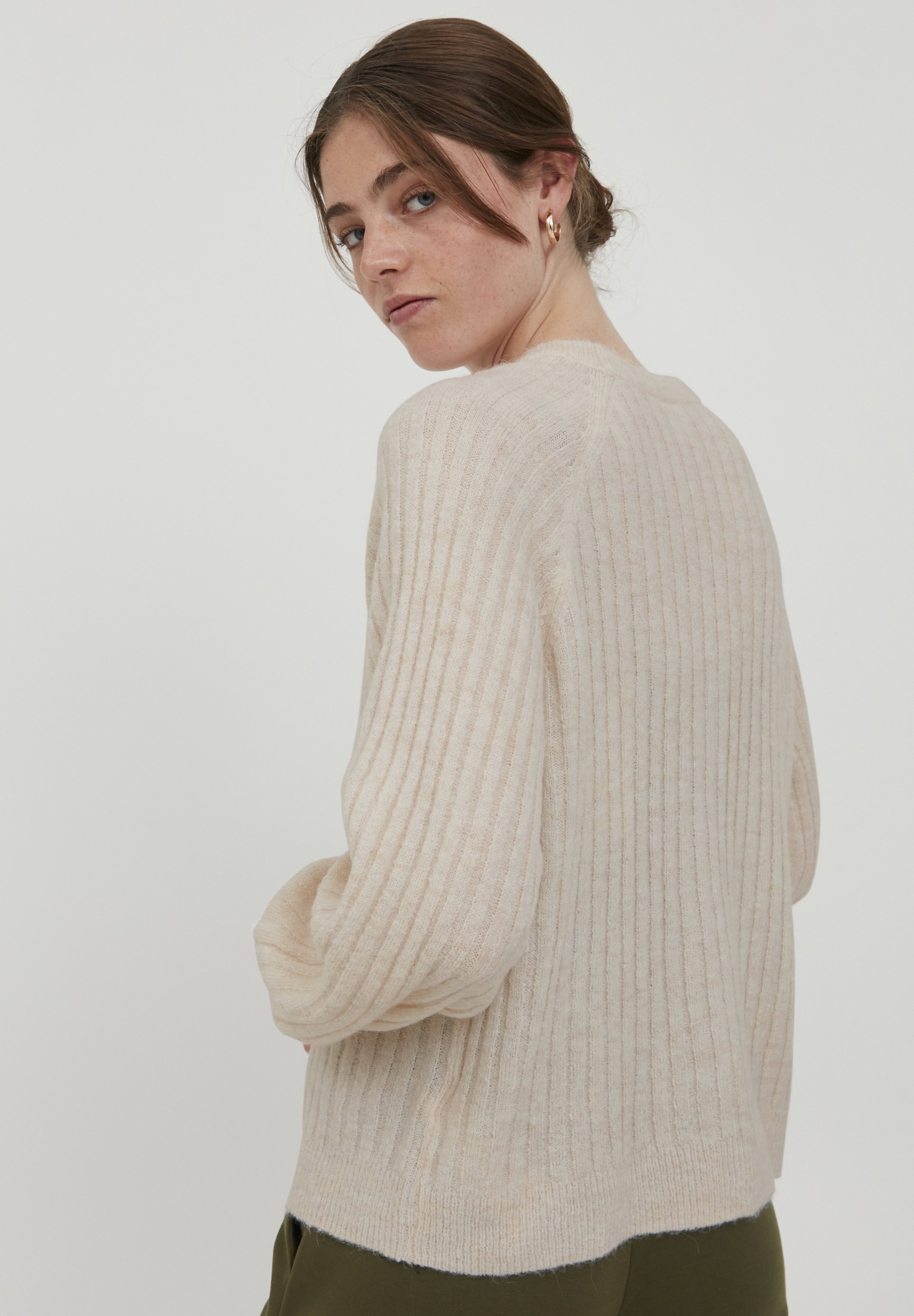 売れ筋商品|||イチ ニット&セーター レディース アウター IHAMARA - Cardigan - crystal gray ICHI IHAMARA - Cardigan - crystal gray/mottled beige - Zalando