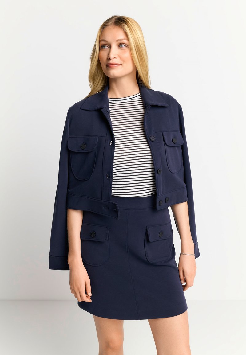 Rich & Royal MIT AUFGESETZTEN TASCHEN - A-Linien-Rock - midnight blue