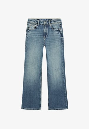 Massimo Dutti, HIGH-WAIST BOOT-CUT JEANS - Bootcut jeans - blue denim