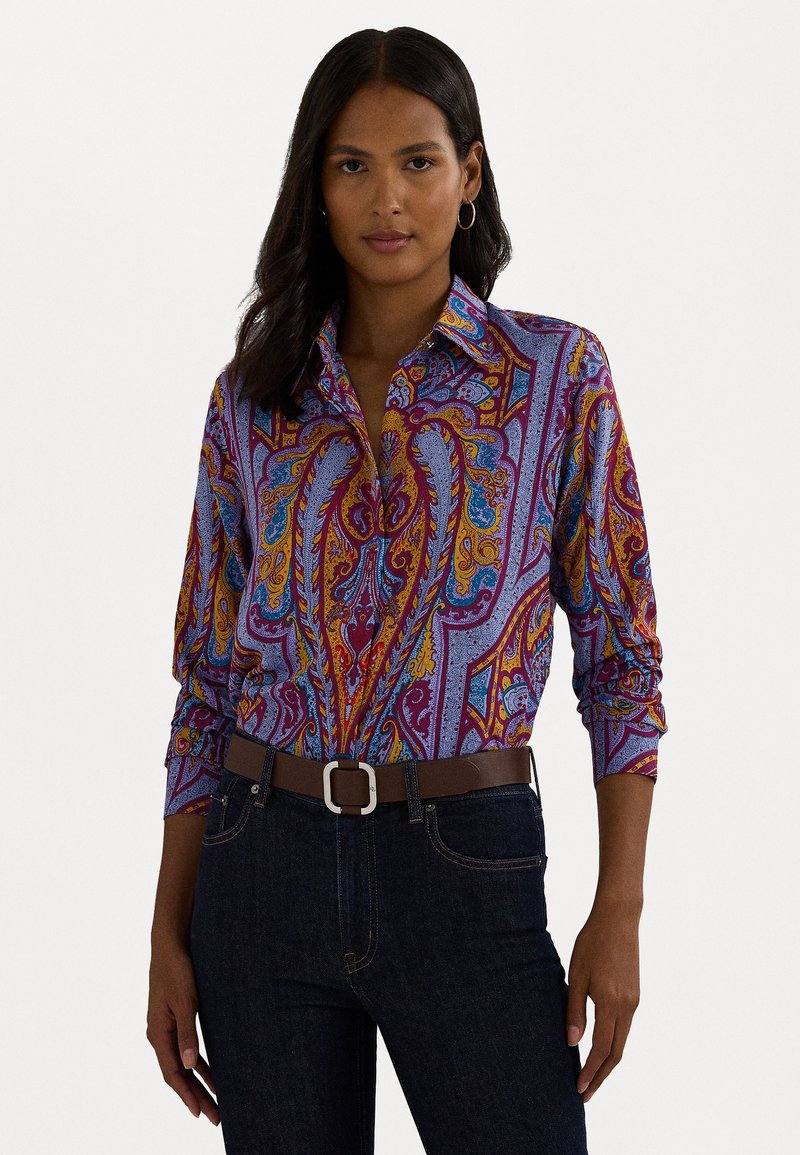 Lauren Ralph Lauren Petite - CLASSIC FIT PAISLEY CREPE SHIRT - Button-down blouse - fuchsia multi, Enlarge