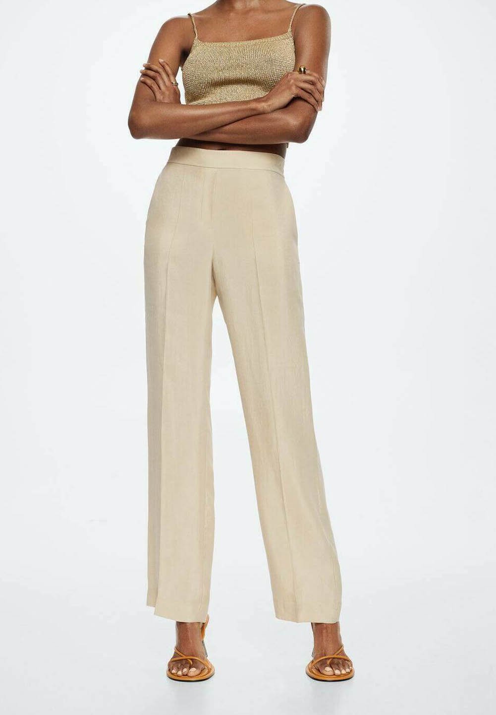 Mango DALIA - Trousers - sand - Zalando.de