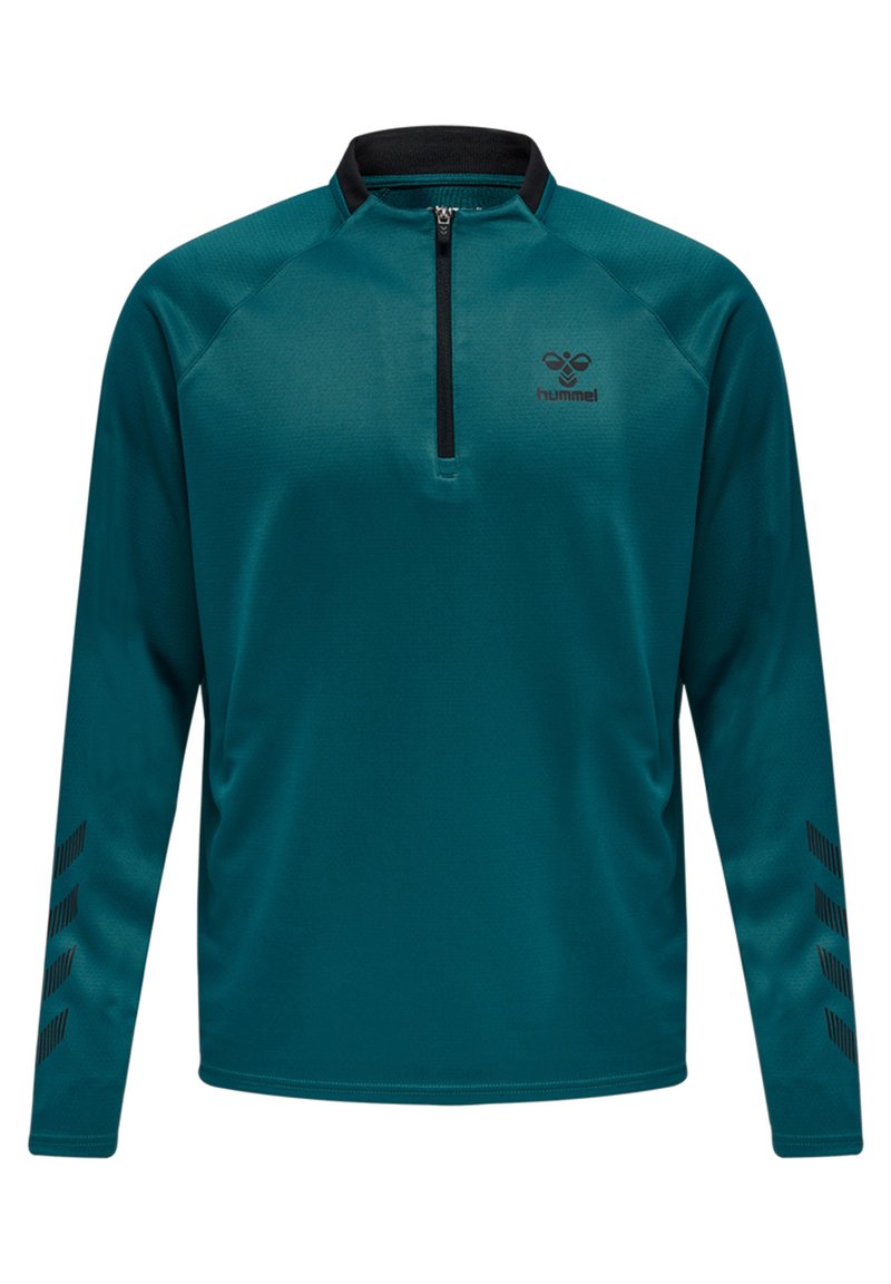 Herren Sportbekleidung | Hummel Langarmshirt deep lagoon/blau-meliert - UU35444 Herren Sportbekleidung | Hummel Langarmshirt deep lagoon/blau-meliert - UU35444