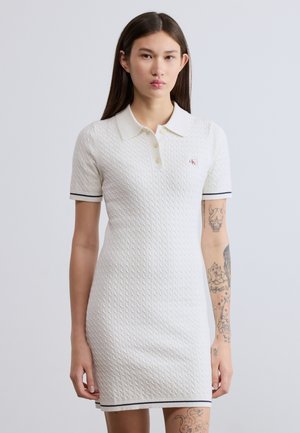 MICROCABLE MINI DRESS - Egyenes szabású ruha - tofu