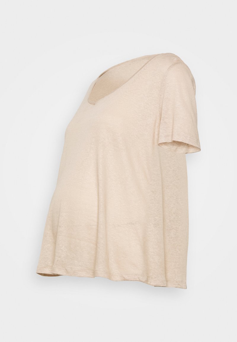 Pieces Maternity PMPHOEBE V NECK TEE - T-shirt básica - silver mink