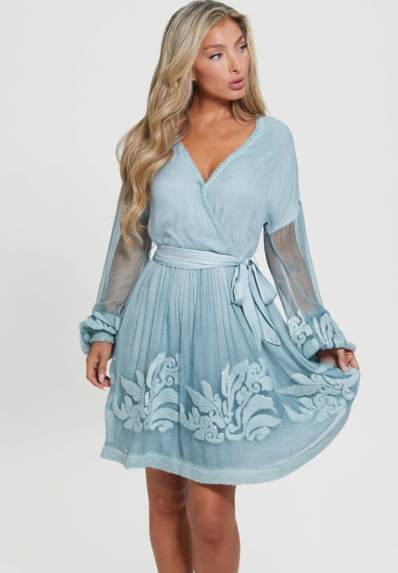 Guess BESTICKTES Cocktail dress / Party dress blau/blue Zalando.ie