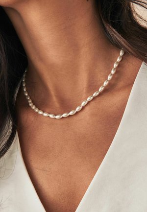 SHORT - Necklace - pearl white