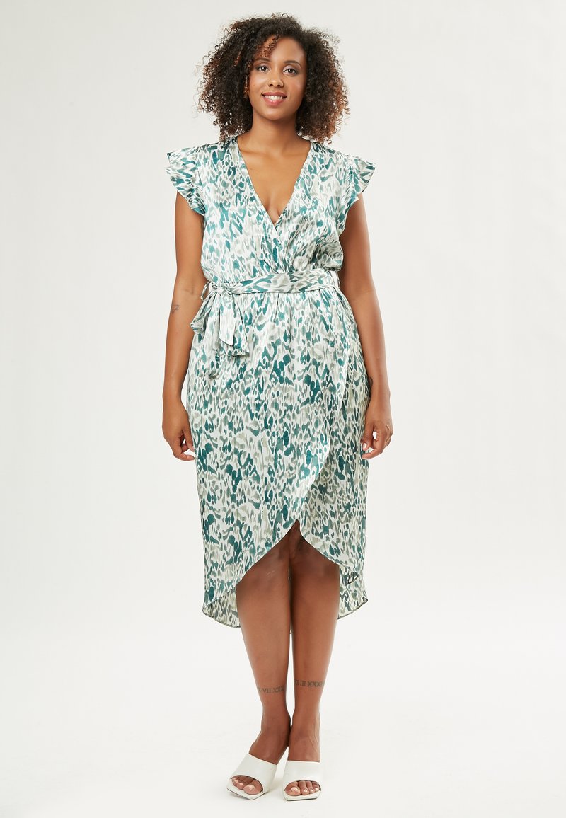 Maison Form'elle WRAP UP - Robe de jour - blue/turquoise - ZALANDO.FR