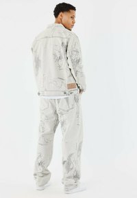 Project X Paris MOTIF VÉGÉTAL - Vaqueros rectos - gris clair