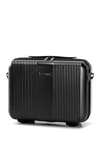 Compact black hard-shell travel case with vertical ridges, dual zipper closure, and Wittchen brand label on front center.