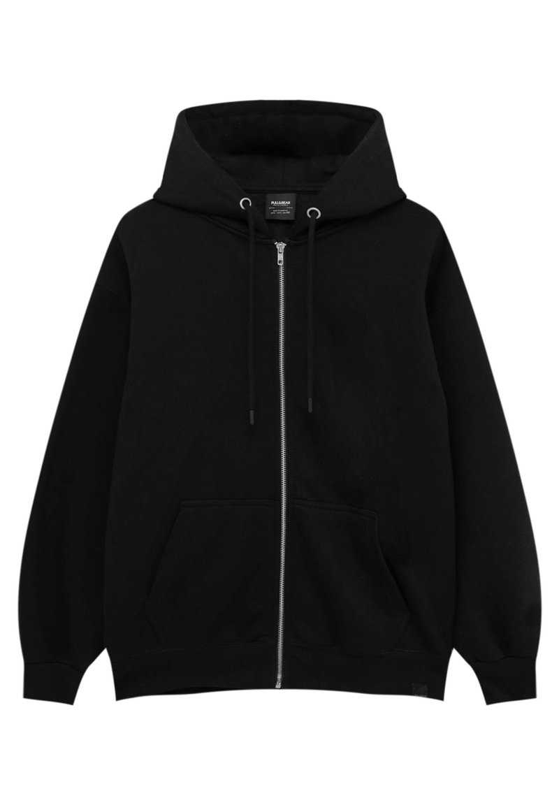 PULL&BEAR Sweater met rits gemêleerd zwart PULL&BEAR Sweater met rits gemêleerd zwart