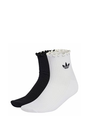 RUFFLE QUARTER 2 PACK - Calcetines - white/black