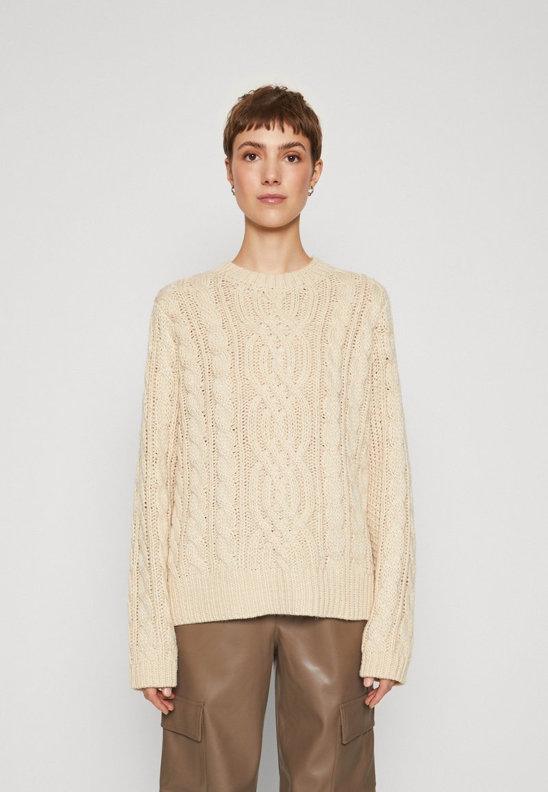 Cotton On HERITAGE CABLE OVERSIZED Strikkegenser stone/stein