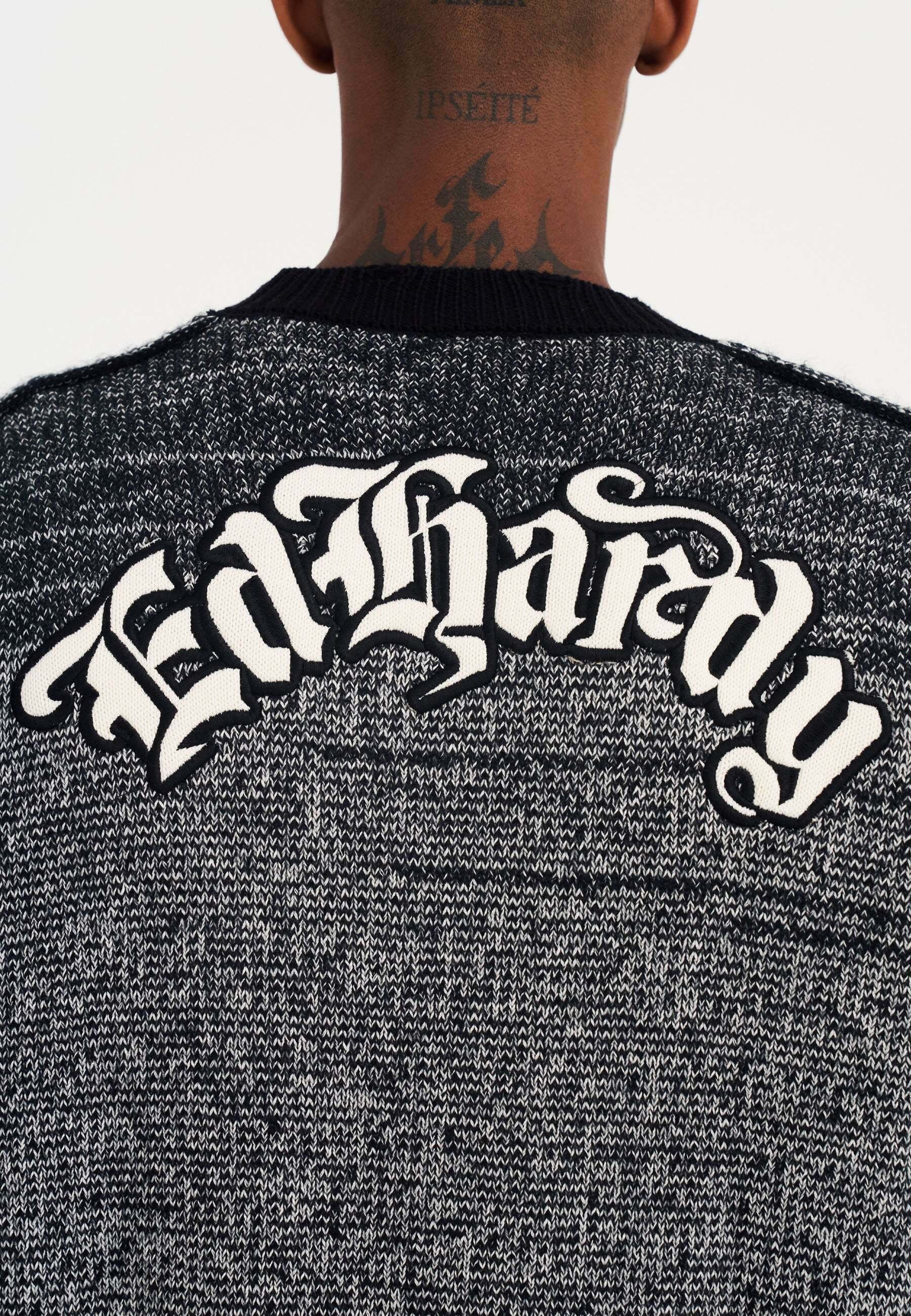 Ed Hardy SKULL JACQUARD - Cardigan - beige black/black - Zalando.ie