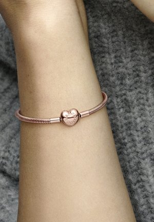 Pandora HEART CLASP SNAKE - Armband - rose gold plated