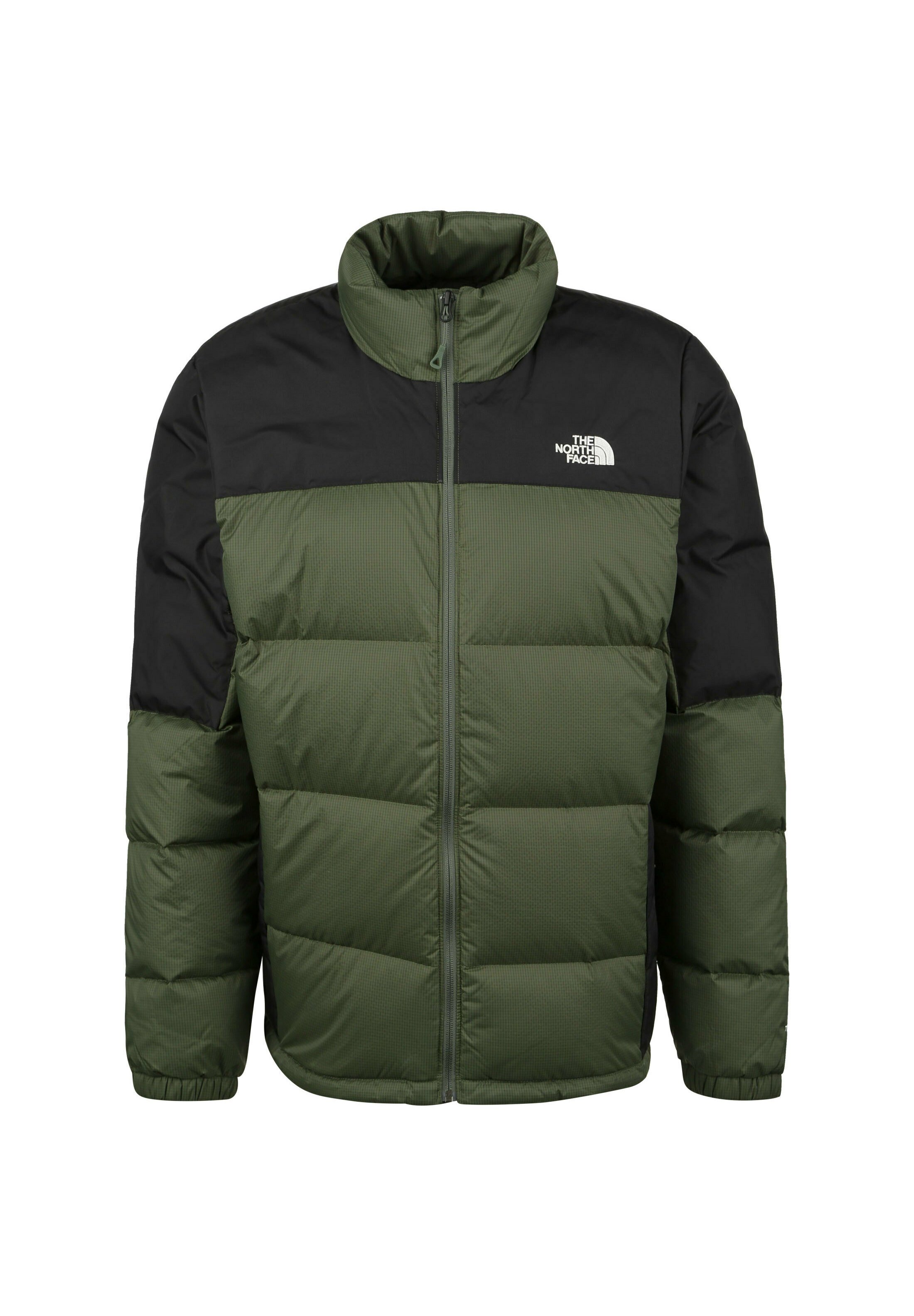 brown north face puffer jacket