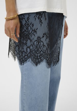 Cream, CRERMI LACE SCARF - Tubenederdele - pitch black