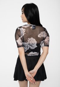 Paradiso Clothing GHOST LOGO AND ROSES CROP - Blouse - black