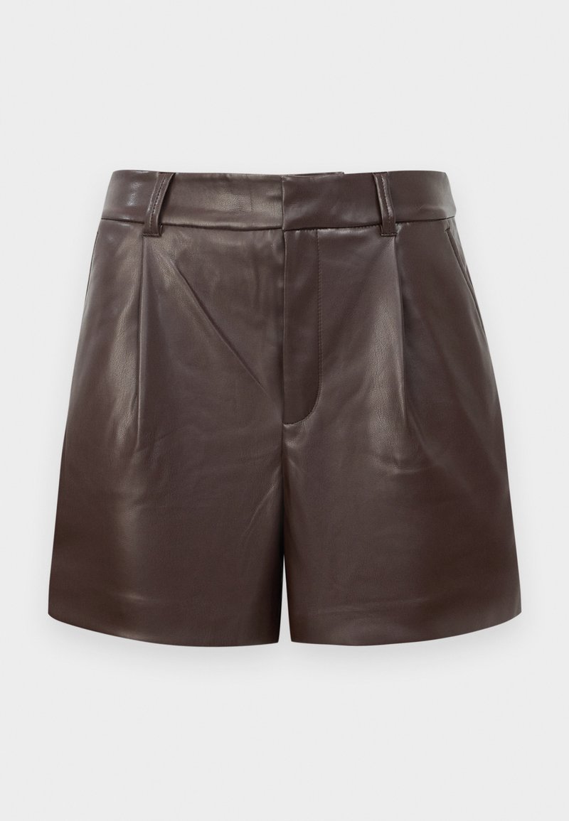 ONLY Onltricia Pantaloncini In Pelle Finta Donna: Corti, Vita Media, Con Tasche, Chiusura Con Bottone