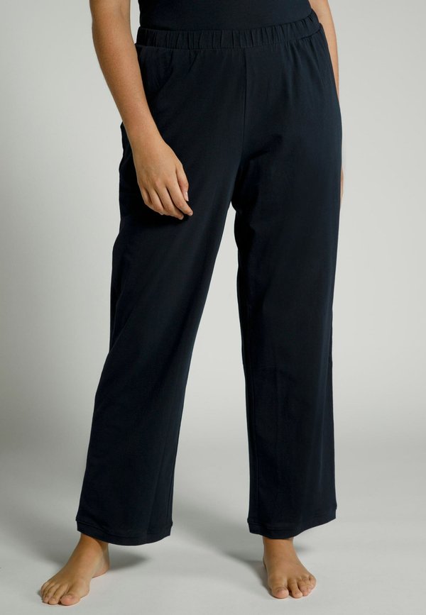 EINFARBIG GERADES - Nachtwäsche Hose - marine