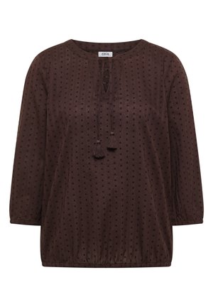 Cecil, 3/4 ARM MIT SPLIT NECK UND STRUKTUR - Camicetta - brown cacao
