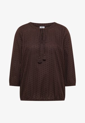 Cecil, 3/4 ARM MIT SPLIT NECK UND STRUKTUR - Blůza - brown cacao