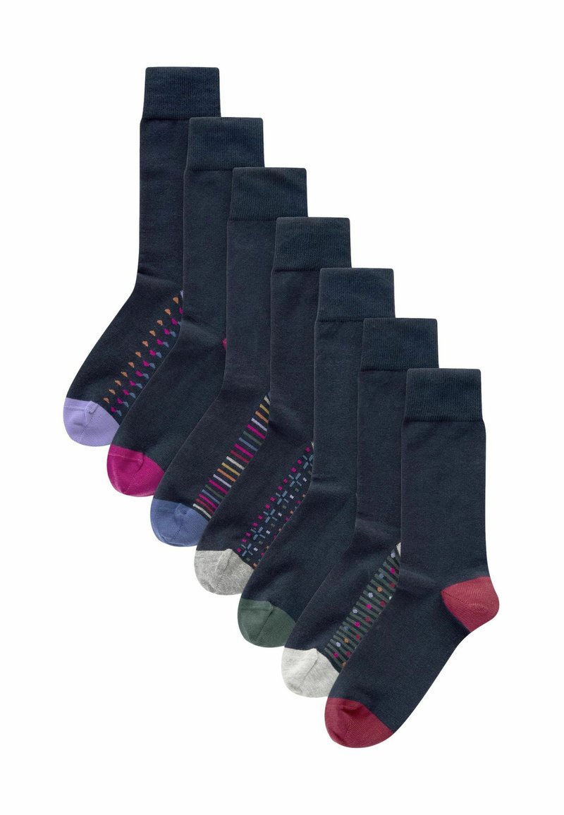 Next SEVEN PACK - Zoknik - navy blue stripe geo