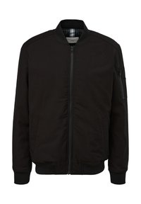 s.Oliver TWILL MIT RÜCKEN - Bomberjacke - schwarz