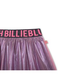 Violeta sieta ar melnu un rozu elastīgu jostu, kas rotāta ar tekstu "BILLIEBLUE". Iekļauj savirzītu audumu apjoma un plūduma nodrošināšanai.