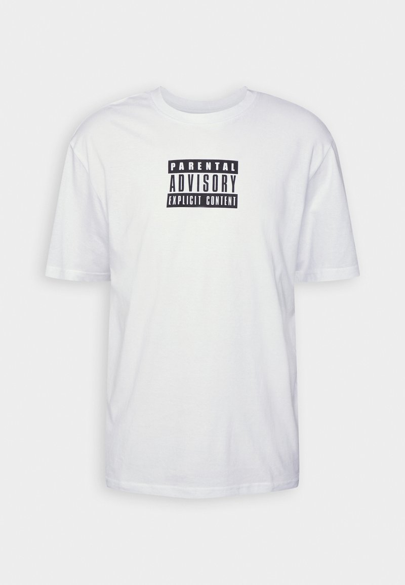 Only & Sons ONSFRED PARENTAL ADVISOR TEE UNISEX - Camiseta estampada white/blanco - Zalando.es