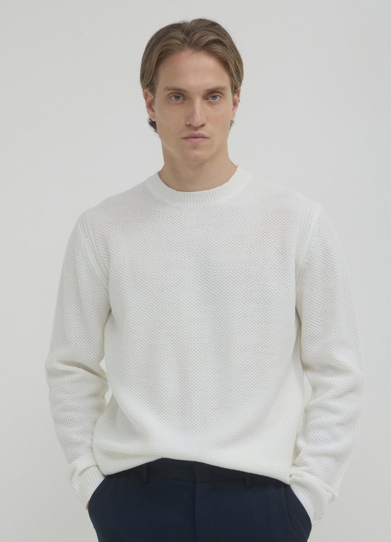 Calliope GIROCOLLO LAVORATA  - Pullover - bianco