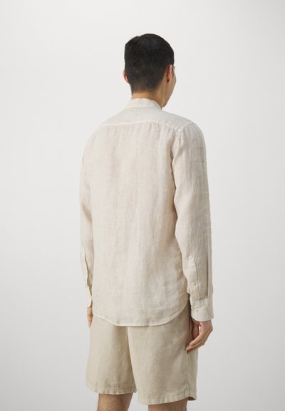 120% Lino LONG SLEEVE MEN SLIM FIT - Ing - safari soft fade