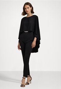 Lauren Ralph Lauren BELTED CAPE GEORGETTE JUMPSUIT - Ολόσωμη φόρμα - black