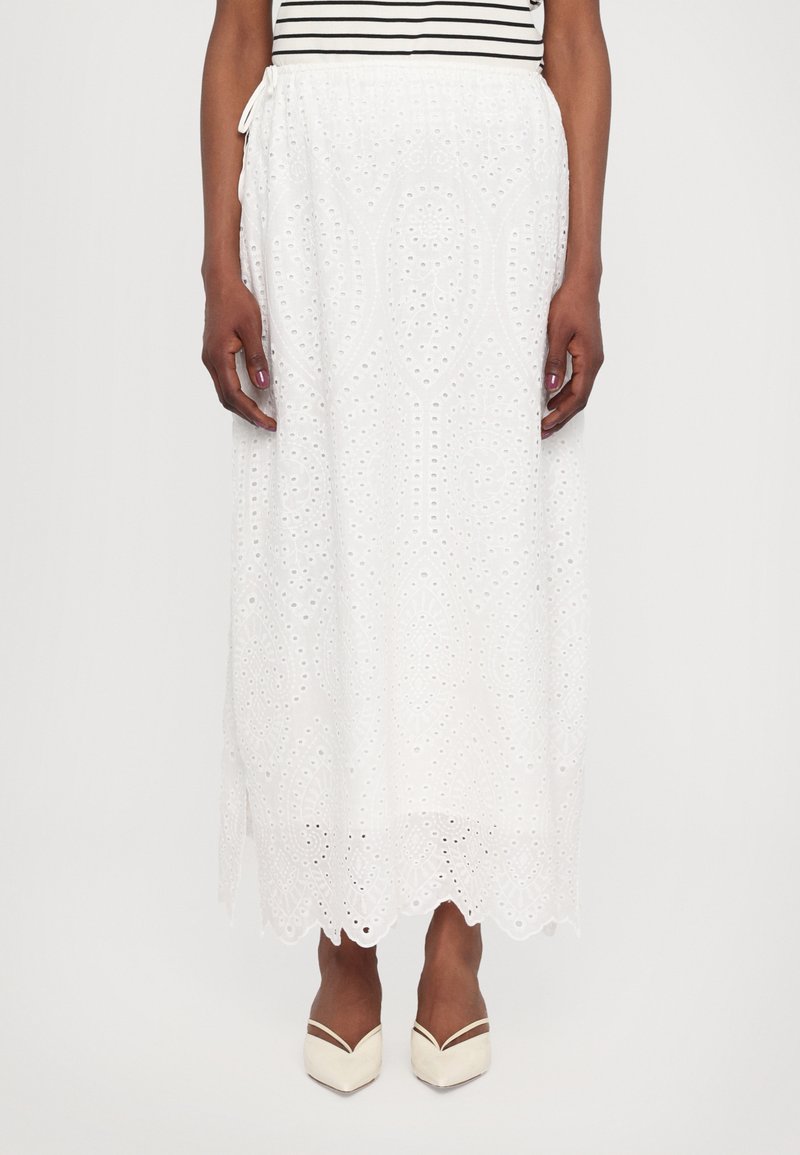 DESIGNERS REMIX - LUNA MAXI SKIRT - Falda larga - cream, Ampliar