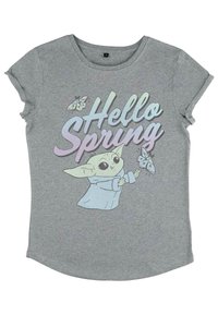 Henry Tiger STAR WARS: THE MANDALORIAN HELLO SPRING - T-shirts print - melange grey