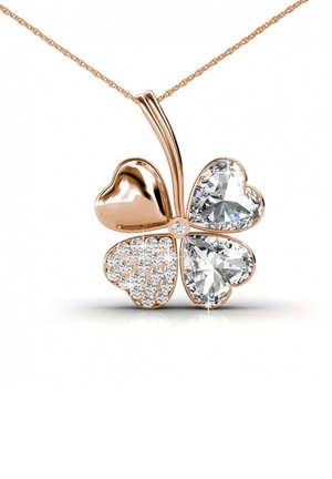 FOUR LEAF - CRISTAL - Hanger - couleur or rose / cristal