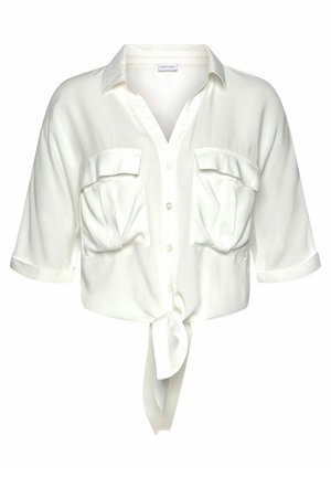 LASCANA, CARGO - Button-down blouse - creme