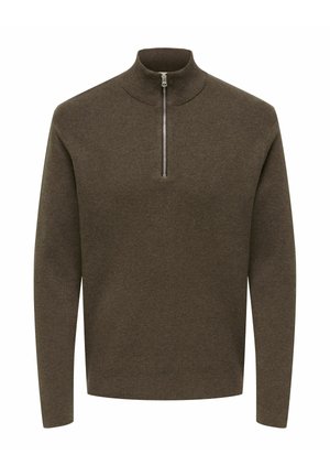 ONSTING LIFE HALF ZIP - Džemperis - coffee bean