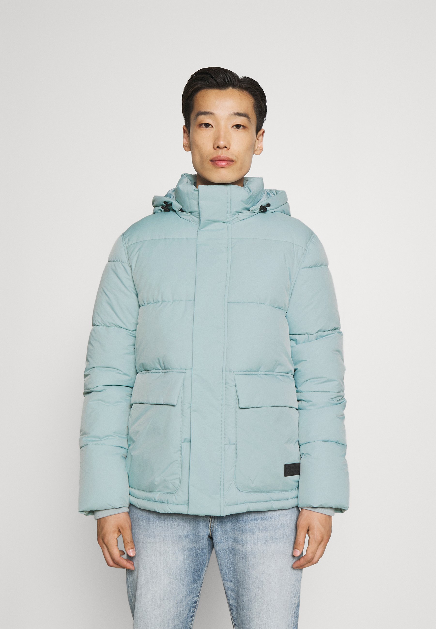 light green puffer jacket