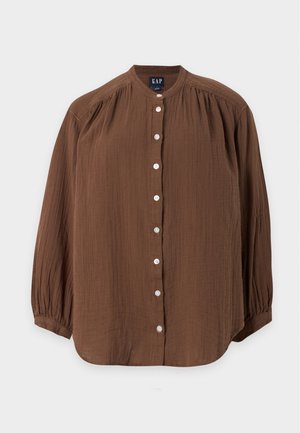 GAP, FEMME GAUZE SHIRT - Πουκαμίσα με κουμπιά - cool brown